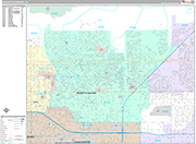 Rancho Cucamonga Wall Map Premium Style